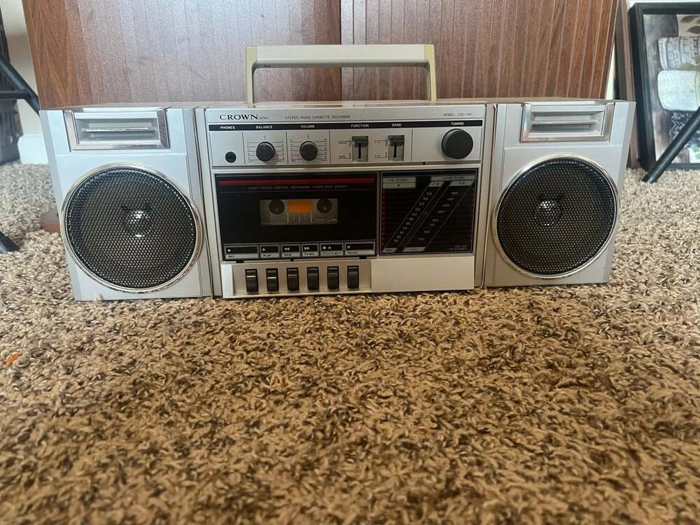 Crown Japan Model CSC-155 Stereo Radio Cassette Recorder Boombox